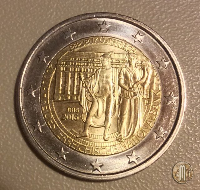 2 Euro 2016 200° Anniversario della Banca nazionale austriaca 2016