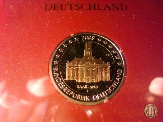 2 Euro 2009 Saarland: Ludwigskirche Saarbrücken 2009 (Amburgo:Berlino:Karlsruhe:Monaco:Stoccarda)