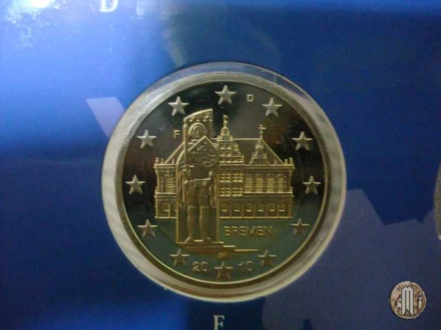 2 Euro 2010 Bremen: Municipio di Brema e Orlando 2010 (Amburgo:Berlino:Karlsruhe:Monaco:Stoccarda)