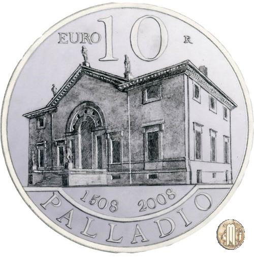 10 Euro 2008 500° ann. nasc. Andrea Palladio 2008 (Roma)