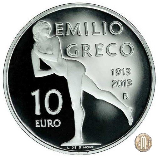 10 Euro 2013 100° Ann. nascita Emilio Greco 2013 (Roma)