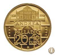 20 Euro 2008 500° Anniversario della nascita di Andrea Palladio 2008 (Roma)