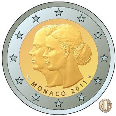 2 Euro 2011 - Matrimonio del principe Alberto con Charlène Wittstock 2011 (Parigi)