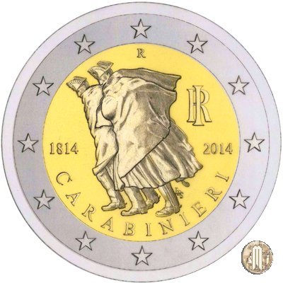 2 Euro 2014 200° Anniversario della Fondazione dei Carabinieri 2014 (Roma)