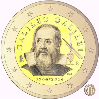 2 Euro 2014 450° Anniversario della Nascita di Galileo Galilei 2014 (Roma)