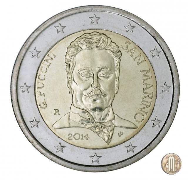 2 Euro 2014 90° Anniversario della Scomparsa di Giacomo Puccini 2014 (Roma)