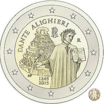 2 Euro 2015 750° Anniversario della Nascita di Dante Alighieri 2015 (Roma)