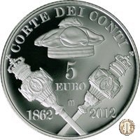 5 Euro 2012 150° Anniversario Istituzione Corte dei Conti 2012 (Roma)