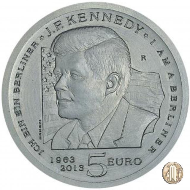 5 Euro 2013 50° Ann. scomparsa John Fitgerald Kennedy 2013 (Roma)