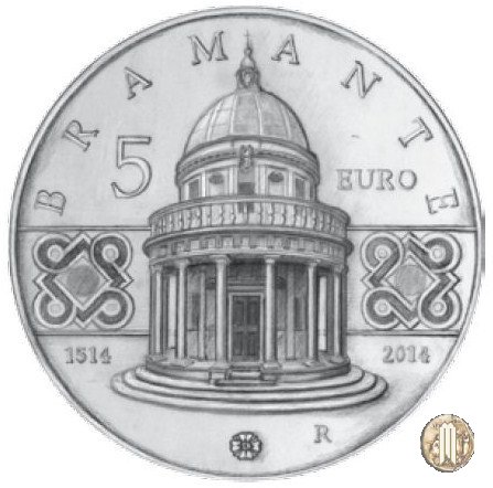 5 Euro 2014 500° Anniversario della Scomparsa di Donato Bramante 2014 (Roma)