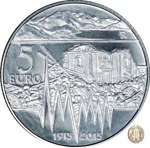5 Euro 2015 Centenario del Terremoto di Avezzano 2015 (Roma)