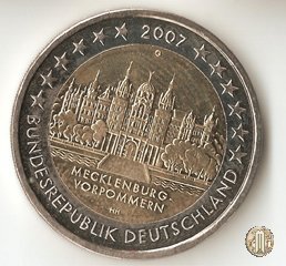 2 Euro 2007 Mecklenburg-Vorpommern: Schweriner Schloss 2007 (Karlsruhe)