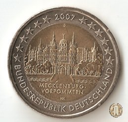 2 Euro 2007 Mecklenburg-Vorpommern: Schweriner Schloss 2007 (Monaco)