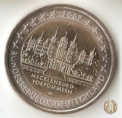 2 Euro 2007 Mecklenburg-Vorpommern: Schweriner Schloss 2007 (Amburgo)