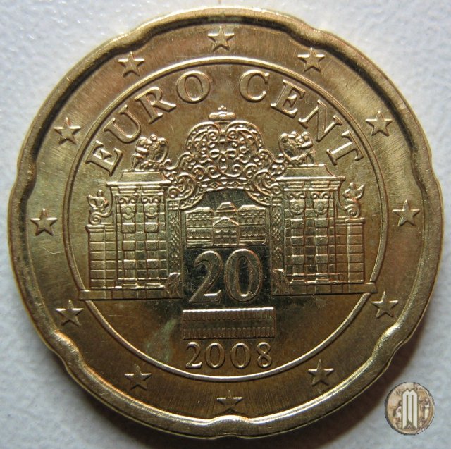 20 centesimi di Euro 2008 (Vienna)