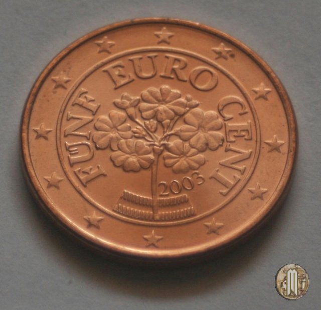 5 centesimi di Euro 2003 (Vienna)