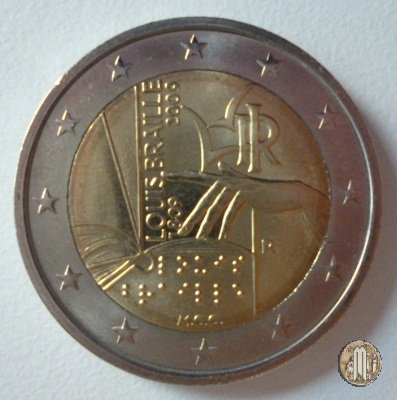 2 Euro 2009 200° Anniversario della Nascita di Louis Braille 2009 (Roma)