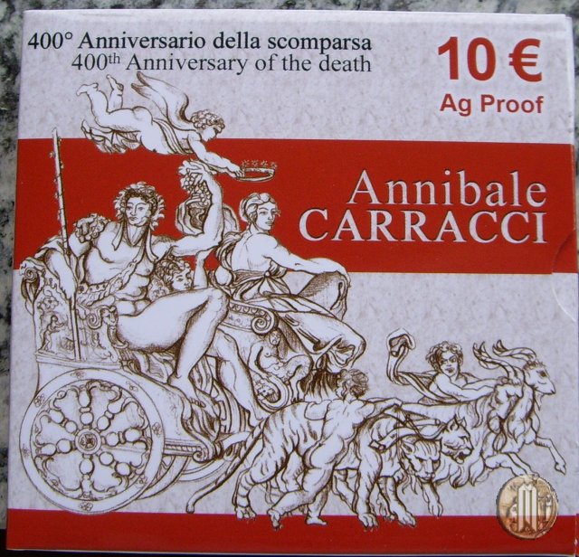 10 Euro 2009 400° Ann. scom. Annibale Carracci 2009 (Roma)