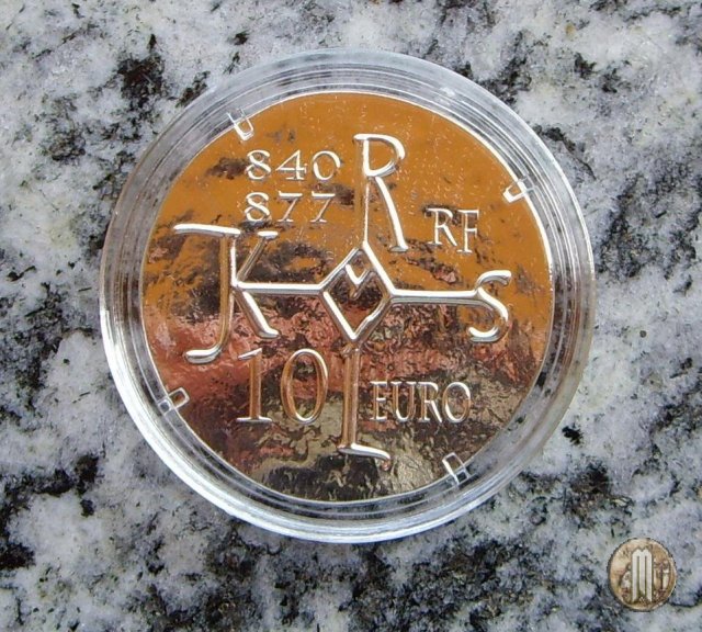 10 Euro 2011 1500 anni di storia francese - Carlo II il Calvo 2011 (Parigi)