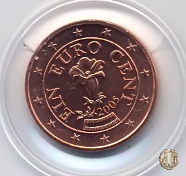 1 centesimo di Euro 2005 (Vienna)