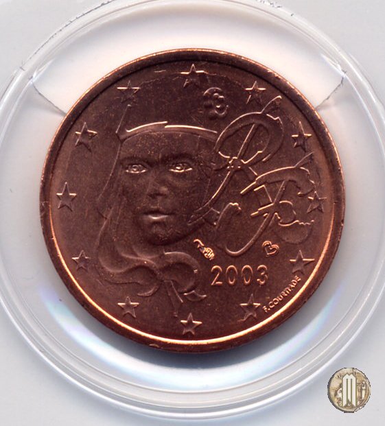 2 centesimi di Euro 2003 (Parigi)