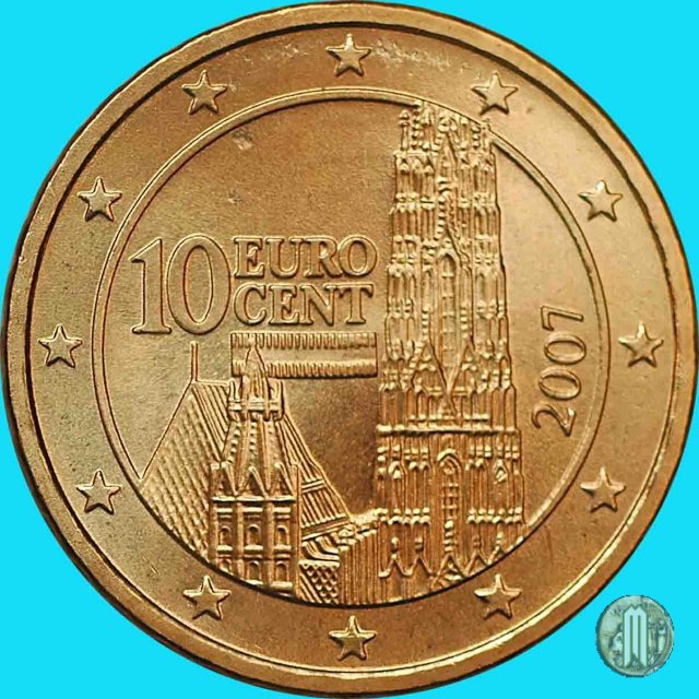 10 centesimi di Euro 2007 (Vienna)