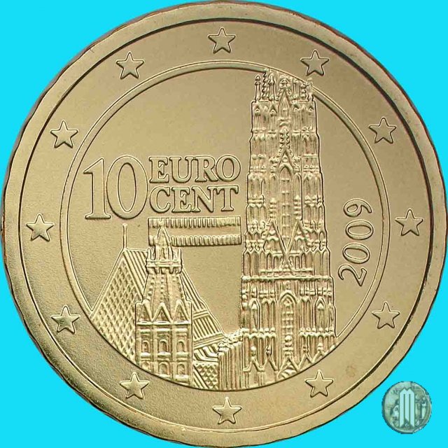 10 centesimi di Euro 2009 (Vienna)