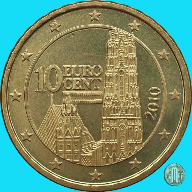 10 centesimi di Euro 2010 (Vienna)