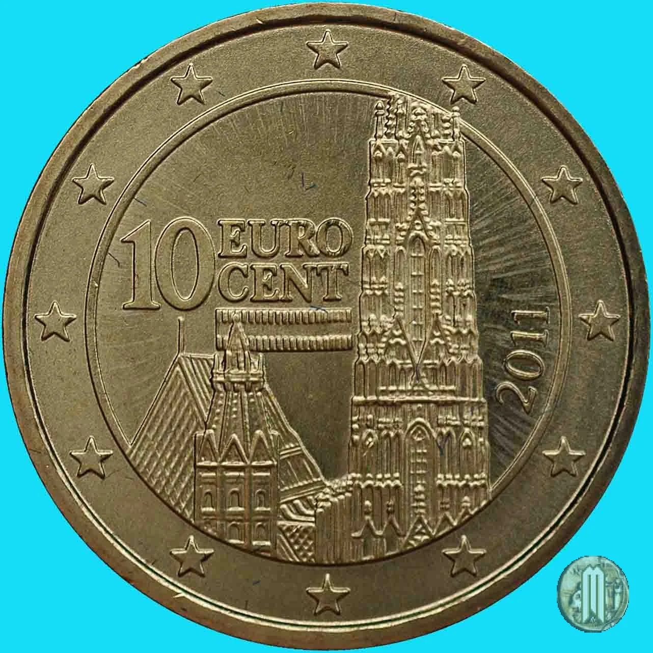 10 centesimi di Euro 2011 (Vienna)