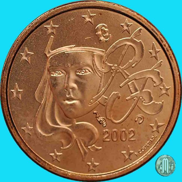 1 centesimo di Euro 2002 (Parigi)