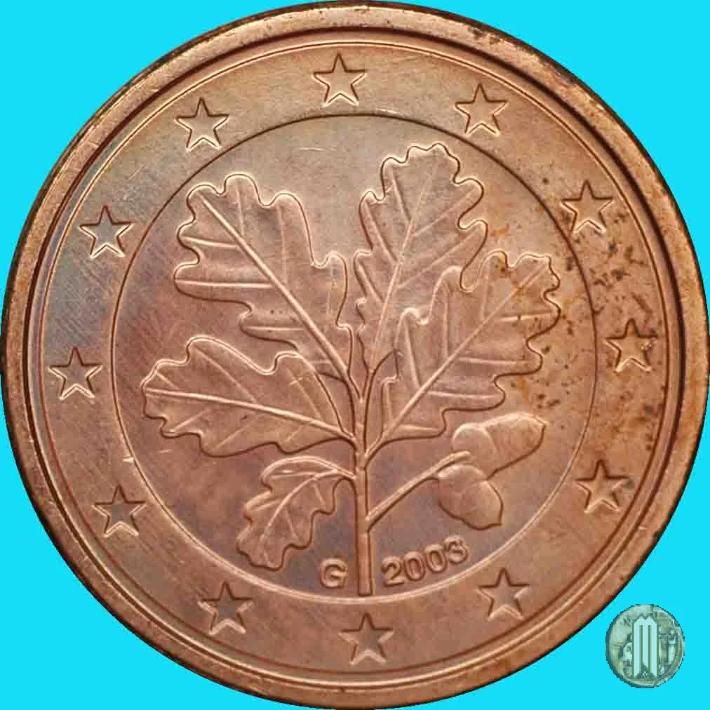 1 centesimo di Euro 2003 (Karlsruhe)