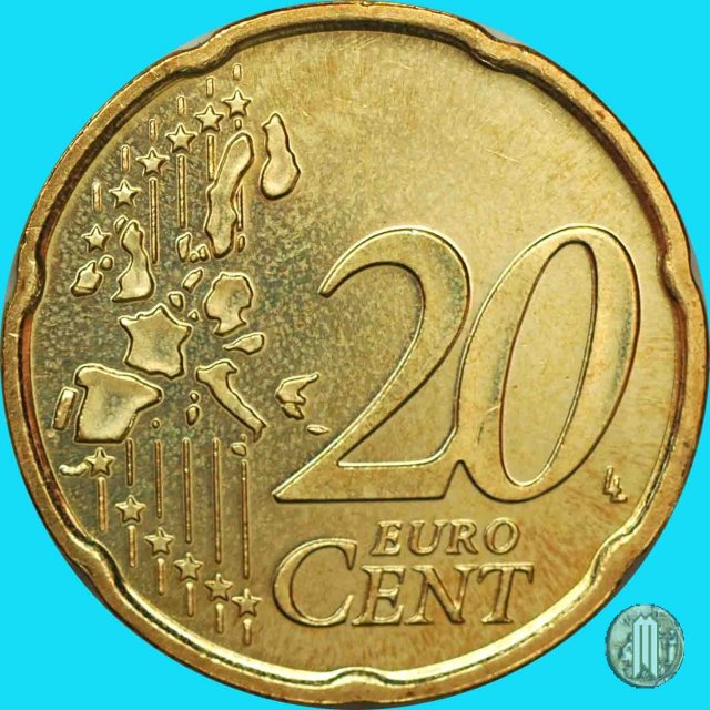 20 centesimi di Euro 2002 (Roma)