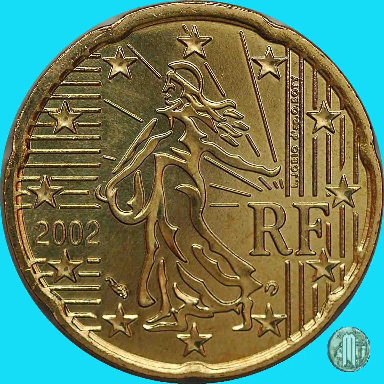 20 centesimi di Euro 2002 (Parigi)