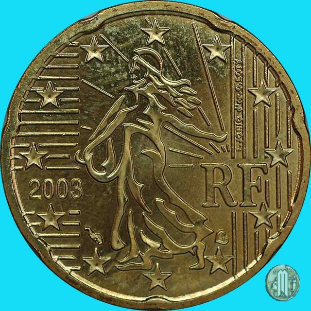 20 centesimi di Euro 2003 (Parigi)