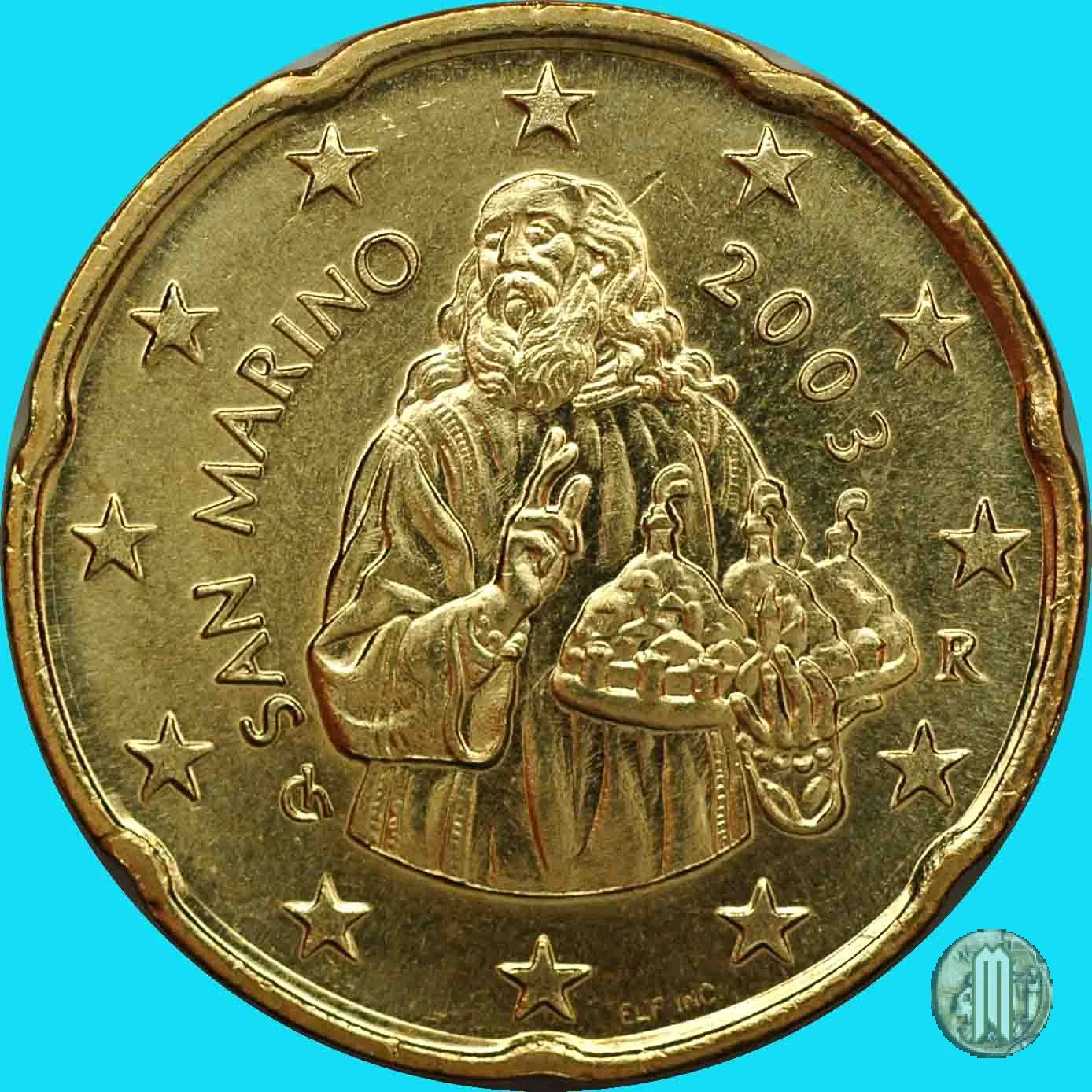20 centesimi di Euro 2003 (Roma)
