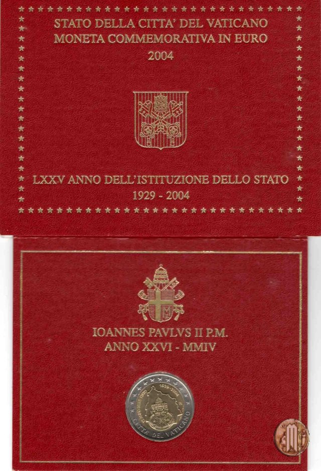 2 Euro 2004 75° Anniversario della Fondazione della Città del Vaticano 2004 (Roma)