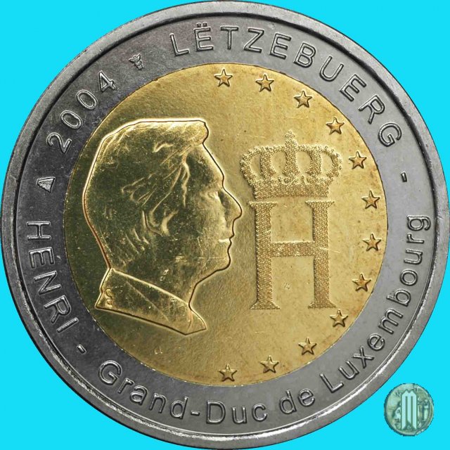 2 Euro 2004 Effige e Monogramma del Granduca Henri 2004 (Utrecht)