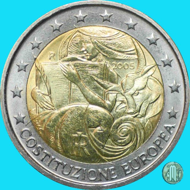 2 Euro 2005 1° Anniversario della Costituzione Europea 2005 (Roma)