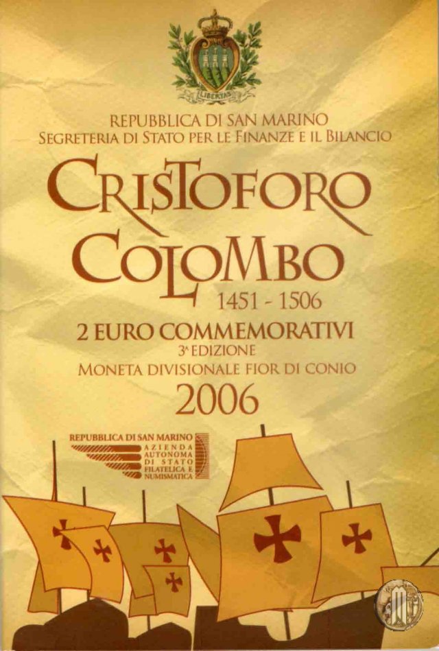 2 Euro 2006 500° Anniversario della Morte di Cristoforo Colombo 2006 (Roma)