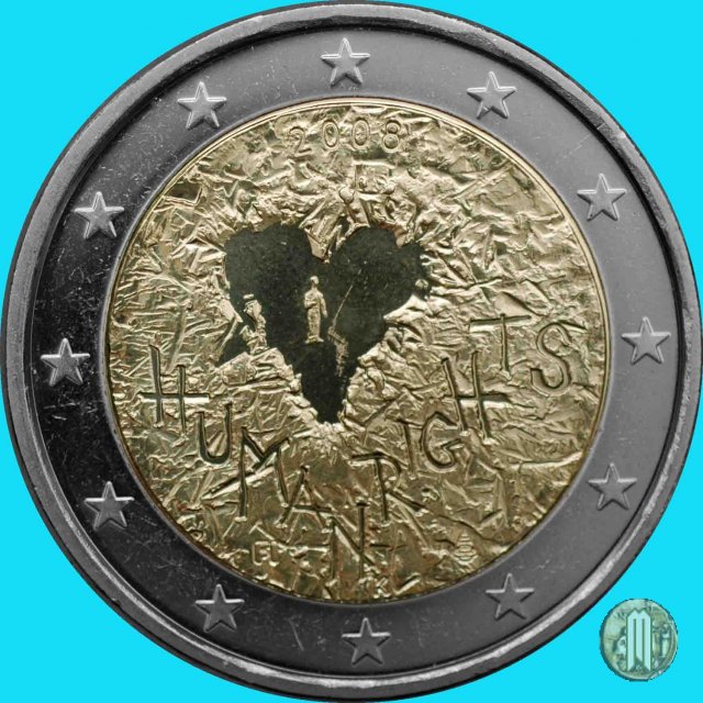 2 Euro 2008 60°Anniversario dei Diritti Umani 2008 (Vantaa)