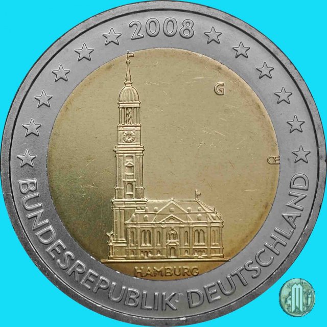 2 Euro 2008 Hamburg: St. Michaeliskirche 2008 (Karlsruhe)