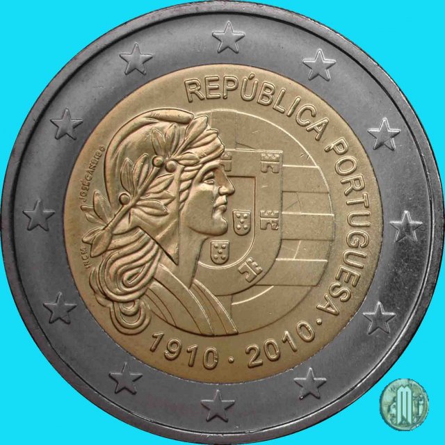 2 Euro 2010 100° Anniversario della Repubblica Portoghese 2010 (Lisbona)