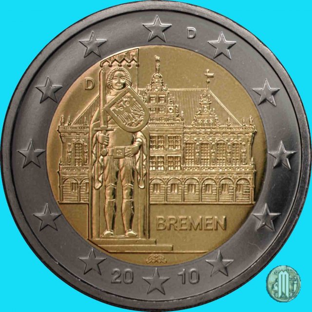 2 Euro 2010 Bremen: Municipio di Brema e Orlando 2010 (Monaco)