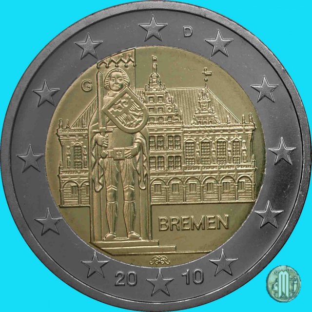 2 Euro 2010 Bremen: Municipio di Brema e Orlando 2010 (Karlsruhe)