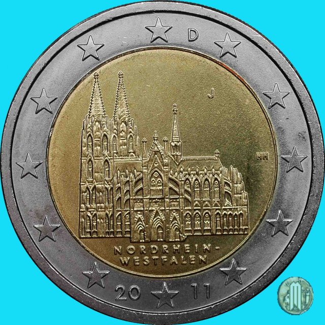 2 Euro 2011 Nordrhein-Westfalen: Kölner Dom 2011 (Amburgo)