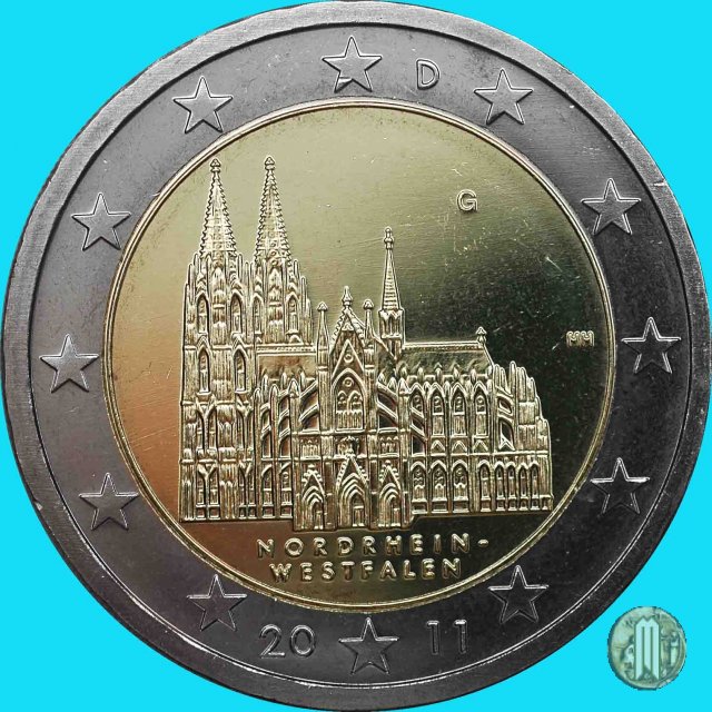 2 Euro 2011 Nordrhein-Westfalen: Kölner Dom 2011 (Karlsruhe)