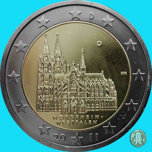 2 Euro 2011 Nordrhein-Westfalen: Kölner Dom 2011 (Monaco)