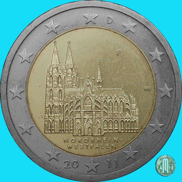 2 Euro 2011 Nordrhein-Westfalen: Kölner Dom 2011 (Stoccarda)