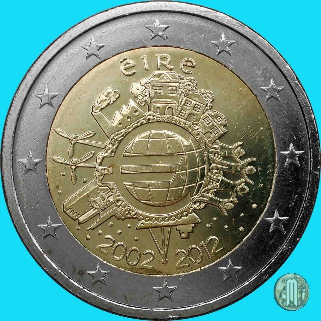 2 Euro 2012 10 anni di banconote e monete in euro 2012 (Dublino)