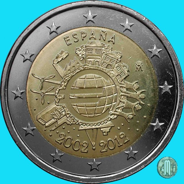 2 Euro 2012 10 anni di banconote e monete in euro 2012 (Madrid)